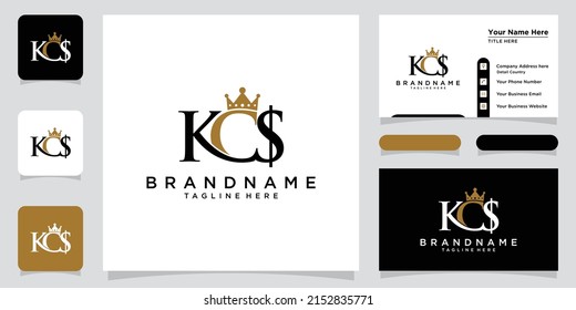 Letra KCS diseño de logotipo elegante y creativo con diseño de tarjeta de visita