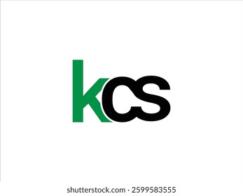 KCS Logo with Green Leaf, a Clean and Modern Corporate Identity.
