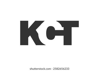 KCT logo design. Initial letter K C T bold font style for tech startups, consulting, corporate branding. Creative company name, headlines typography identity, trendy logotype. Vector illustration.