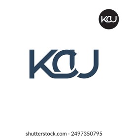 Diseño de monograma de letra de logotipo KCU