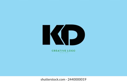 KD Abstract initial monogram letter alphabet logo design