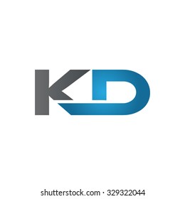 KD Company Linked Letter Logo Blue