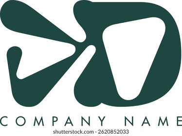 KD creative modern abstract letter logo vector design. Usable for your company or business and brand identity.