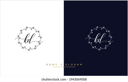 KD,DK Abstrakte Buchstaben Logo Monogramm