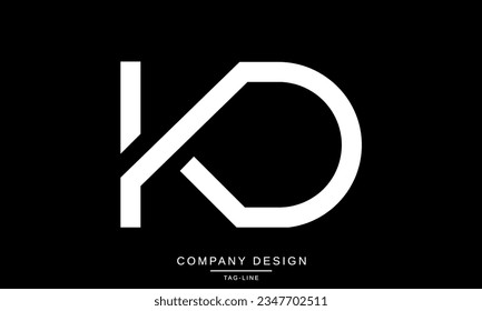 KD, DK, Abstract Letters Logo Monogram