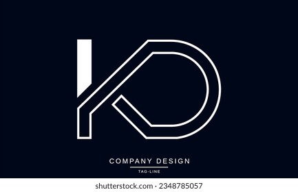 KD, DK, Abstract Letters Logo Monogram