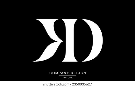 KD, DK, Abstract Letters Logo Monogram