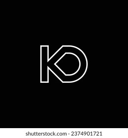 KD or DK abstract outstanding professional business awesome artistic branding company different colors illustration logo. Abstract letter design.