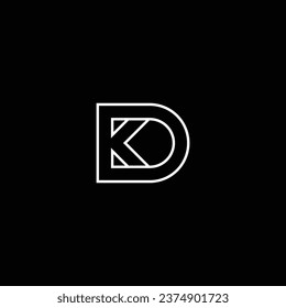 KD or DK abstract outstanding professional business awesome artistic branding company different colors illustration logo. Abstract letter design.