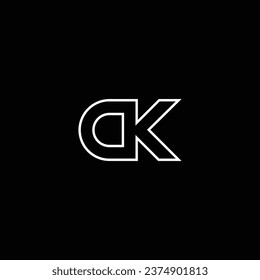 KD o DK abstract sobresaliente negocio profesional impresionante marca artística empresa de diferentes colores ilustración logo. Diseño de letras abstractas.