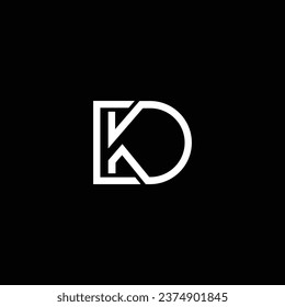 KD or DK abstract outstanding professional business awesome artistic branding company different colors illustration logo. Abstract letter design.