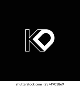 KD o DK abstract sobresaliente negocio profesional impresionante marca artística empresa de diferentes colores ilustración logo. Diseño de letras abstractas.