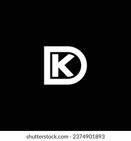 KD o DK abstract sobresaliente negocio profesional impresionante marca artística empresa de diferentes colores ilustración logo. Diseño de letras abstractas.