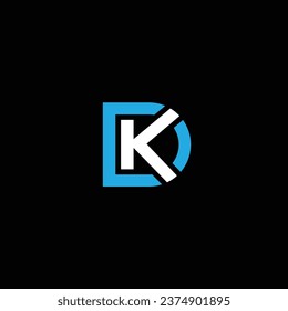 KD or DK abstract outstanding professional business awesome artistic branding company different colors illustration logo. Abstract letter design.
