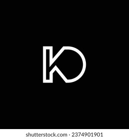 KD or DK abstract outstanding professional business awesome artistic branding company different colors illustration logo. Abstract letter design.