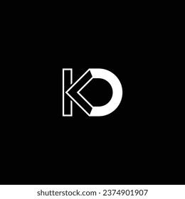 KD or DK abstract outstanding professional business awesome artistic branding company different colors illustration logo. Abstract letter design.