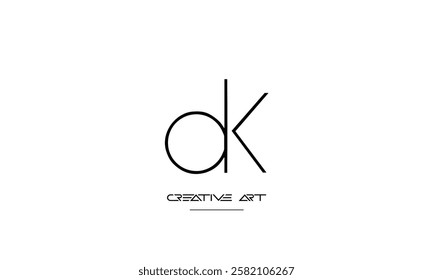 KD, DK, K, D abstract letters logo monogram