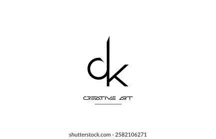KD, DK, K, D abstract letters logo monogram