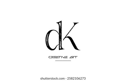 KD, DK, K, D abstract letters logo monogram