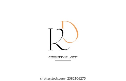 KD, DK, K, D abstract letters logo monogram