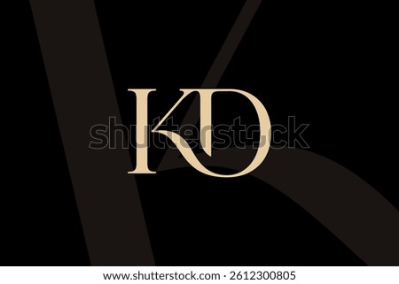 KD or DK letter logo icon design. Classic style luxury initials monogram.