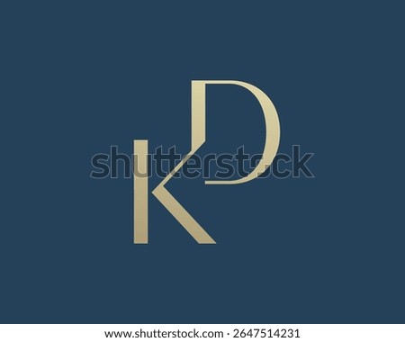 KD or DK letter logo icon design. Classic style luxury initials monogram.