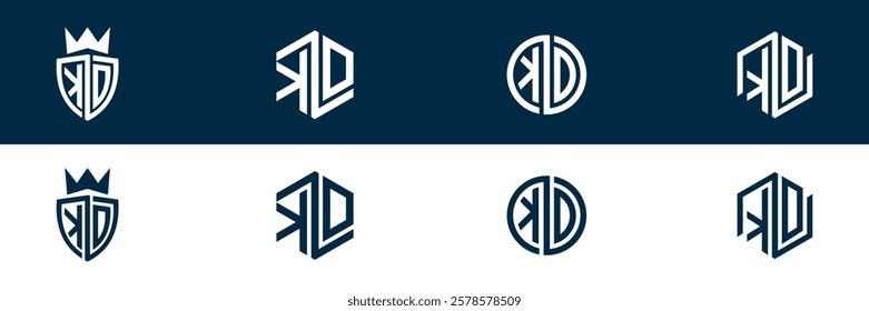 KD DK letter logo set design