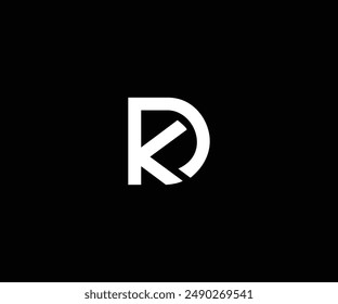 KD DK letra simple diseño de logotipo