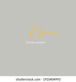 kd elegant vector initial signature handwriting
