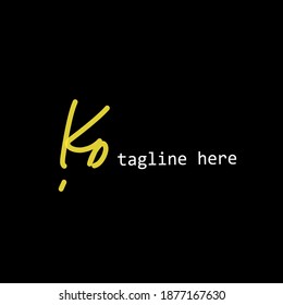 KD handwritten logo for identity