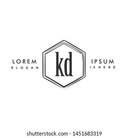 KD Initial beauty monogram logo vector