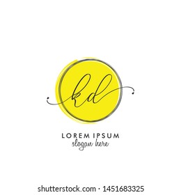 KD Initial beauty monogram logo vector