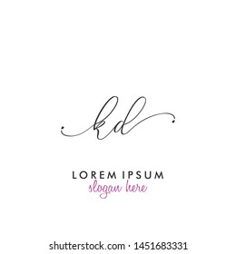 KD Initial beauty monogram logo vector