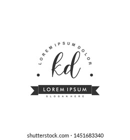 KD Initial beauty monogram logo vector