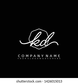 KD Initial handwriting logo concept