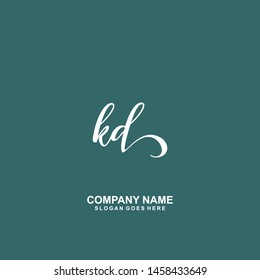 KD Initial handwriting logo vector