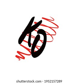 KD initial handwritten logo for identity
