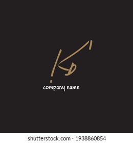 kd initial isolated black graphic creative branding draw art element for identity