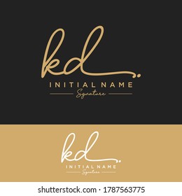 KD Initial letter handwriting and signature logo.