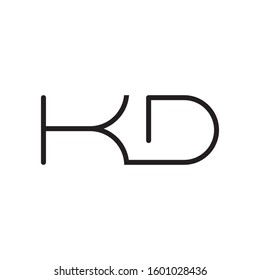 KD initial letter logo template vector icon design