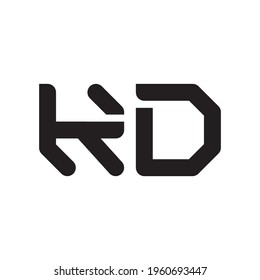 kd initial letter vector logo