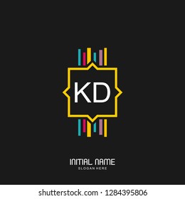 KD Initial logo template vector