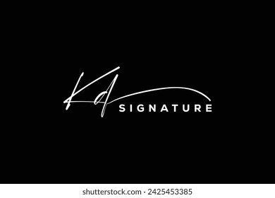 KD initials Handwriting signature logo. KD Hand drawn Calligraphy lettering Vector. KD letter real estate, beauty, photography letter logo design.