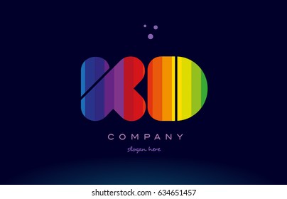 kd k d alphabet letter colorful creative colors text dots creative company logo vector icon design template