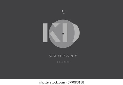 kd k d  grey modern stylish alphabet dot dots eps company letter logo design vector icon template 