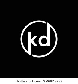 KD Letter Initial Logo Design Template Vector Illustration