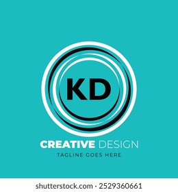 KD letter logo creative design. KD unique design. Vector illustration