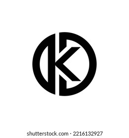 KD letter logo design, DK monogram initials letter logo, KD icon, DK symbol vector