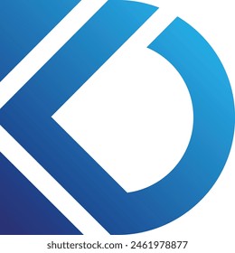 Plantilla de Vector de diseño de logotipo de letra KD