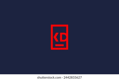 kd letter with vending logo icon design vector design template inspiration